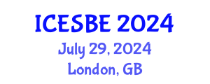 International Conference on Environmental Science and Biological Engineering (ICESBE) July 29, 2024 - London, United Kingdom