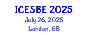 International Conference on Environmental Science and Biological Engineering (ICESBE) July 26, 2025 - London, United Kingdom
