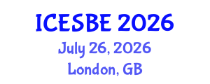 International Conference on Environmental Science and Biological Engineering (ICESBE) July 26, 2026 - London, United Kingdom