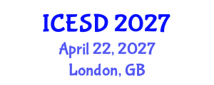 International Conference on Environmental Science and Development (ICESD) April 22, 2027 - London, United Kingdom International Conference on Environmental Science and Development (ICESD) April 22, 2027 - London, United Kingdom