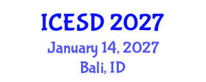 International Conference on Environmental Science and Development (ICESD) January 14, 2027 - Bali, Indonesia International Conference on Environmental Science and Development (ICESD) January 14, 2027 - Bali, Indonesia