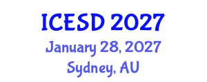 International Conference on Environmental Science and Development (ICESD) January 28, 2027 - Sydney, Australia International Conference on Environmental Science and Development (ICESD) January 28, 2027 - Sydney, Australia