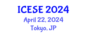 International Conference on Environmental Science and Engineering (ICESE) April 22, 2024 - Tokyo, Japan