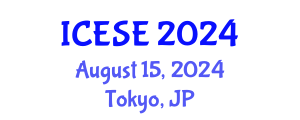 International Conference on Environmental Science and Engineering (ICESE) August 15, 2024 - Tokyo, Japan