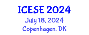 International Conference on Environmental Science and Engineering (ICESE) July 18, 2024 - Copenhagen, Denmark