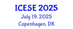 International Conference on Environmental Science and Engineering (ICESE) July 19, 2025 - Copenhagen, Denmark