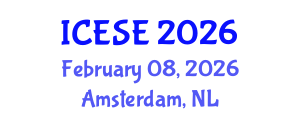 International Conference on Environmental Science and Engineering (ICESE) February 08, 2026 - Amsterdam, Netherlands