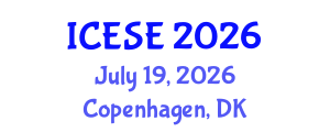 International Conference on Environmental Science and Engineering (ICESE) July 19, 2026 - Copenhagen, Denmark