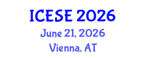 International Conference on Environmental Science and Engineering (ICESE) June 21, 2026 - Vienna, Austria