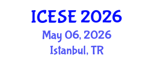 International Conference on Environmental Science and Engineering (ICESE) May 06, 2026 - Istanbul, Turkey