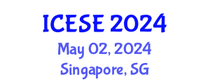 International Conference on Environmental Sciences and Engineering (ICESE) May 02, 2024 - Singapore, Singapore