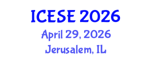 International Conference on Environmental Sciences and Engineering (ICESE) April 29, 2026 - Jerusalem, Israel