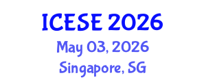 International Conference on Environmental Sciences and Engineering (ICESE) May 03, 2026 - Singapore, Singapore