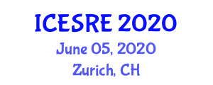 International Conference on Environmental Sciences and Renewable Energy (ICESRE) June 05, 2020 - Zurich, Switzerland