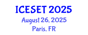 International Conference on Environmental Systems Engineering and Technology (ICESET) August 26, 2025 - Paris, France