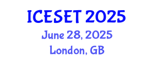 International Conference on Environmental Systems Engineering and Technology (ICESET) June 28, 2025 - London, United Kingdom