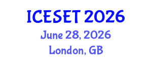 International Conference on Environmental Systems Engineering and Technology (ICESET) June 28, 2026 - London, United Kingdom