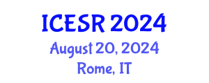 International Conference on Environmental Systems Research (ICESR) August 20, 2024 - Rome, Italy