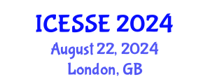 International Conference on Environmental Systems Science and Engineering (ICESSE) August 22, 2024 - London, United Kingdom