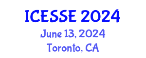 International Conference on Environmental Systems Science and Engineering (ICESSE) June 13, 2024 - Toronto, Canada