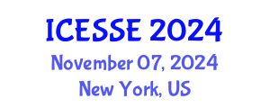 International Conference on Environmental Systems Science and Engineering (ICESSE) November 07, 2024 - New York, United States