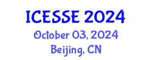 International Conference on Environmental Systems Science and Engineering (ICESSE) October 03, 2024 - Beijing, China