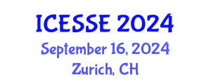 International Conference on Environmental Systems Science and Engineering (ICESSE) September 16, 2024 - Zurich, Switzerland