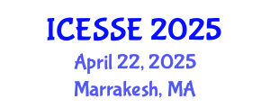 International Conference on Environmental Systems Science and Engineering (ICESSE) April 22, 2025 - Marrakesh, Morocco