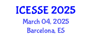 International Conference on Environmental Systems Science and Engineering (ICESSE) March 04, 2025 - Barcelona, Spain
