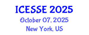 International Conference on Environmental Systems Science and Engineering (ICESSE) October 07, 2025 - New York, United States