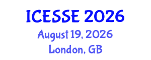 International Conference on Environmental Systems Science and Engineering (ICESSE) August 19, 2026 - London, United Kingdom