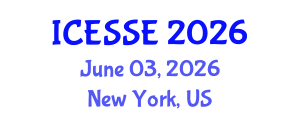 International Conference on Environmental Systems Science and Engineering (ICESSE) June 03, 2026 - New York, United States