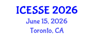 International Conference on Environmental Systems Science and Engineering (ICESSE) June 15, 2026 - Toronto, Canada