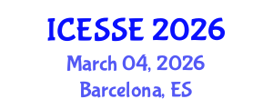 International Conference on Environmental Systems Science and Engineering (ICESSE) March 04, 2026 - Barcelona, Spain