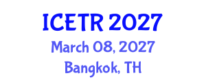 International Conference on Environmental Technology and Recycling (ICETR) March 08, 2027 - Bangkok, Thailand International Conference on Environmental Technology and Recycling (ICETR) March 08, 2027 - Bangkok, Thailand