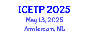 International Conference on Environmental Toxicology and Pharmacology (ICETP) May 13, 2025 - Amsterdam, Netherlands