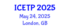 International Conference on Environmental Toxicology and Pharmacology (ICETP) May 24, 2025 - London, United Kingdom
