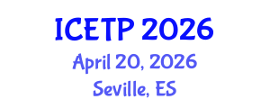 International Conference on Environmental Toxicology and Pharmacology (ICETP) April 20, 2026 - Seville, Spain International Conference on Environmental Toxicology and Pharmacology (ICETP) April 20, 2026 - Seville, Spain