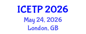 International Conference on Environmental Toxicology and Pharmacology (ICETP) May 24, 2026 - London, United Kingdom