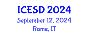 International Conference on Environmentally Sustainable Development (ICESD) September 12, 2024 - Rome, Italy