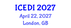 International Conference on Equality, Diversity and Inclusion (ICEDI) April 22, 2027 - London, United Kingdom International Conference on Equality, Diversity and Inclusion (ICEDI) April 22, 2027 - London, United Kingdom