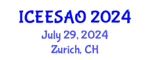 International Conference on Exergy, Energy Systems Analysis and Optimization (ICEESAO) July 29, 2024 - Zurich, Switzerland