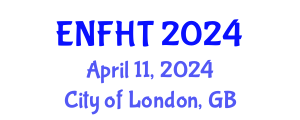 International Conference on Experimental and Numerical Flow and Heat Transfer (ENFHT) April 11, 2024 - City of London, United Kingdom