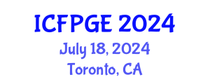 International Conference on Feminist Politics and Gender Equality (ICFPGE) July 18, 2024 - Toronto, Canada
