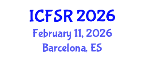 International Conference on Field and Service Robotics (ICFSR) February 11, 2026 - Barcelona, Spain