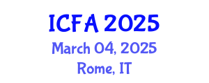International Conference on Finance and Accounting (ICFA) March 04, 2025 - Rome, Italy