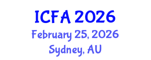 International Conference on Finance and Accounting (ICFA) February 25, 2026 - Sydney, Australia