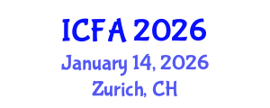 International Conference on Finance and Accounting (ICFA) January 14, 2026 - Zurich, Switzerland