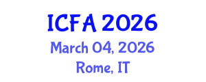 International Conference on Finance and Accounting (ICFA) March 04, 2026 - Rome, Italy