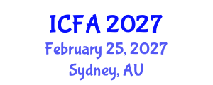 International Conference on Finance and Accounting (ICFA) February 25, 2027 - Sydney, Australia International Conference on Finance and Accounting (ICFA) February 25, 2027 - Sydney, Australia